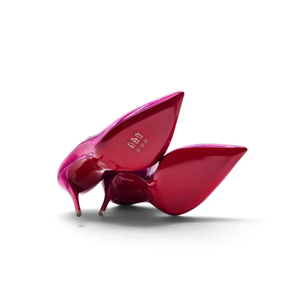 Christian Louboutin Hot Chick 100 Psychic Pink Patent Pumps EU 38 US 8 - NWB